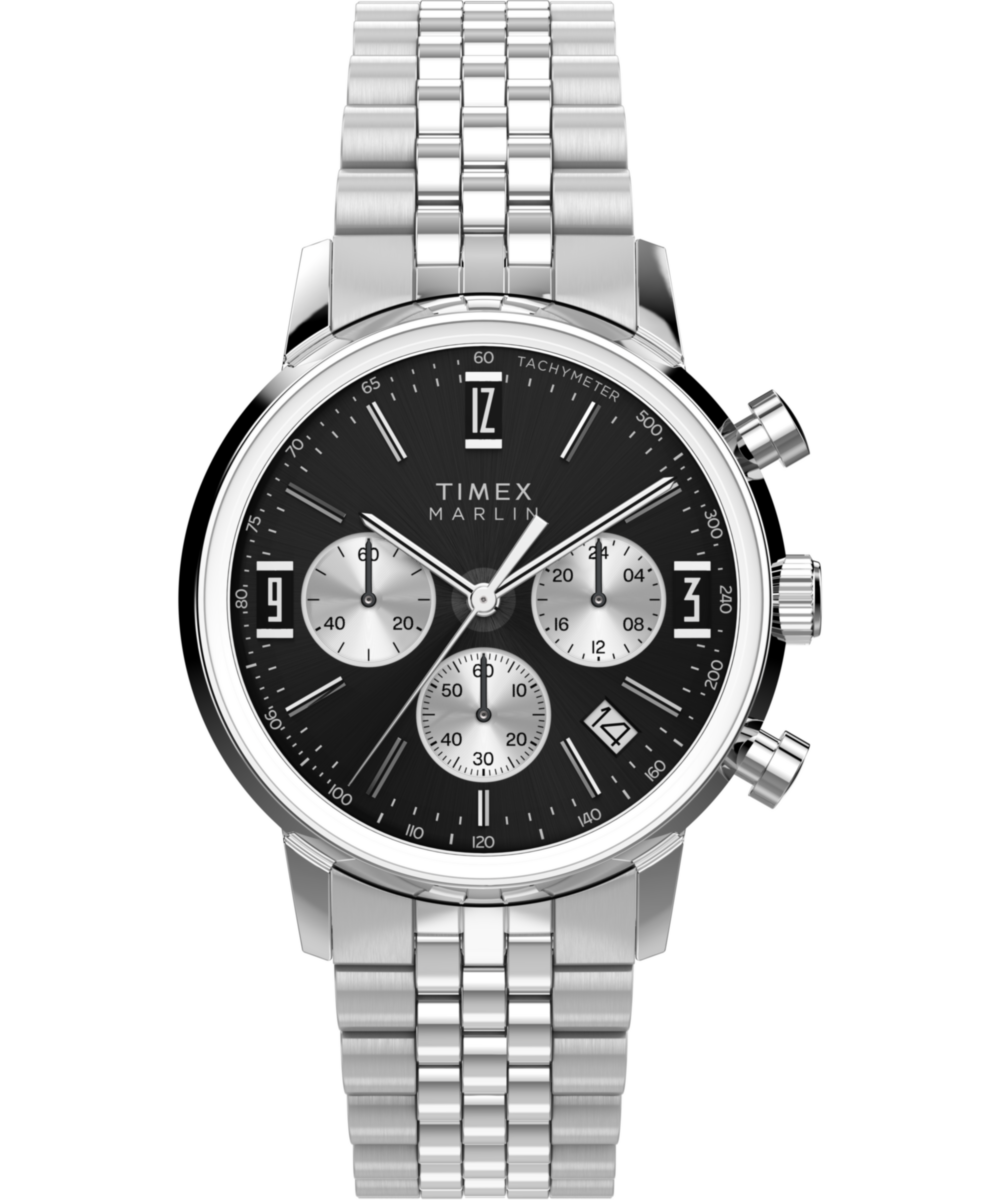 Marlin Quartz Chrono 40mm Stainless Steel Bracelet Watch