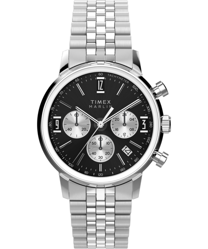 Marlin Quartz Chrono 40mm Stainless Steel Bracelet Watch