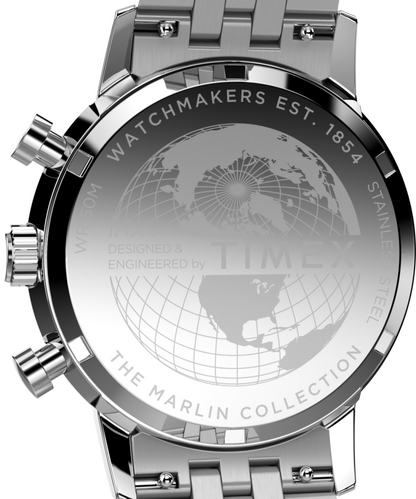 Marlin Quartz Chrono 40mm Stainless Steel Bracelet Watch
