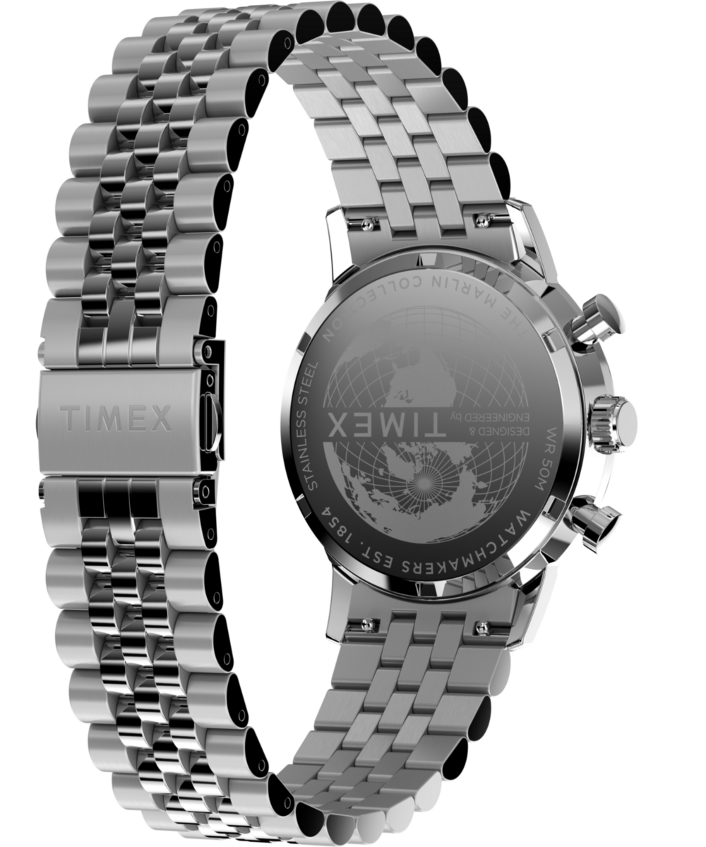 Marlin Quartz Chrono 40mm Stainless Steel Bracelet Watch