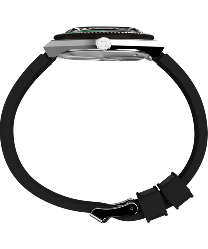 Q Timex GMT 38mm Synthetic Rubber Strap Watch