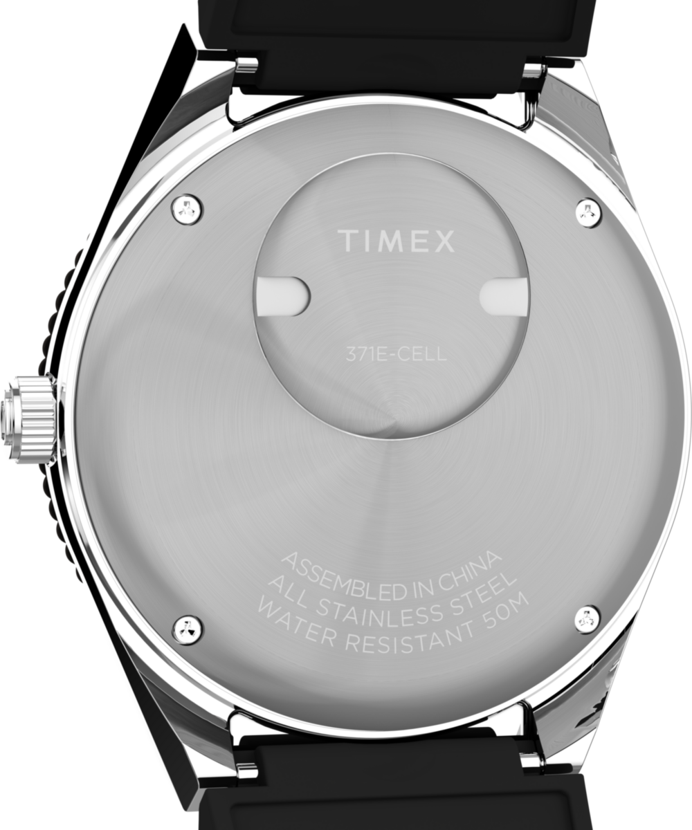Q Timex GMT 38mm Synthetic Rubber Strap Watch