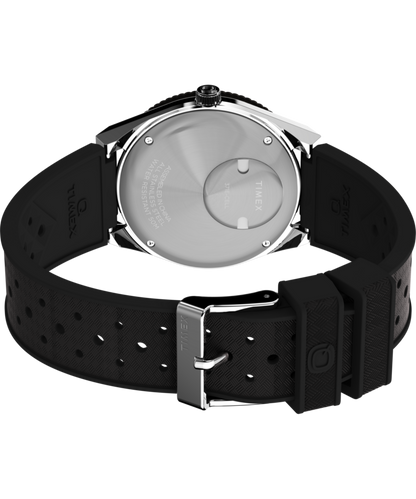Q Timex GMT 38mm Synthetic Rubber Strap Watch