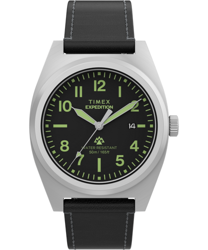 Expedition Capstone 39mm Eco-Friendly Leather Strap Watch