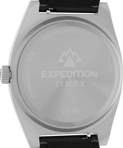Expedition Capstone 39mm Eco-Friendly Leather Strap Watch