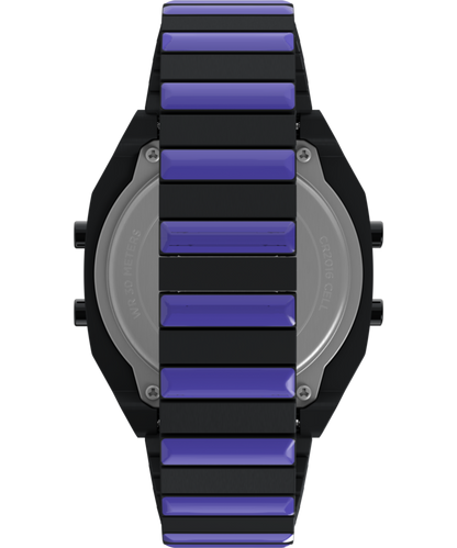 Timex x Wednesday T80 36mm Stainless Steel Black and Purple Expansion