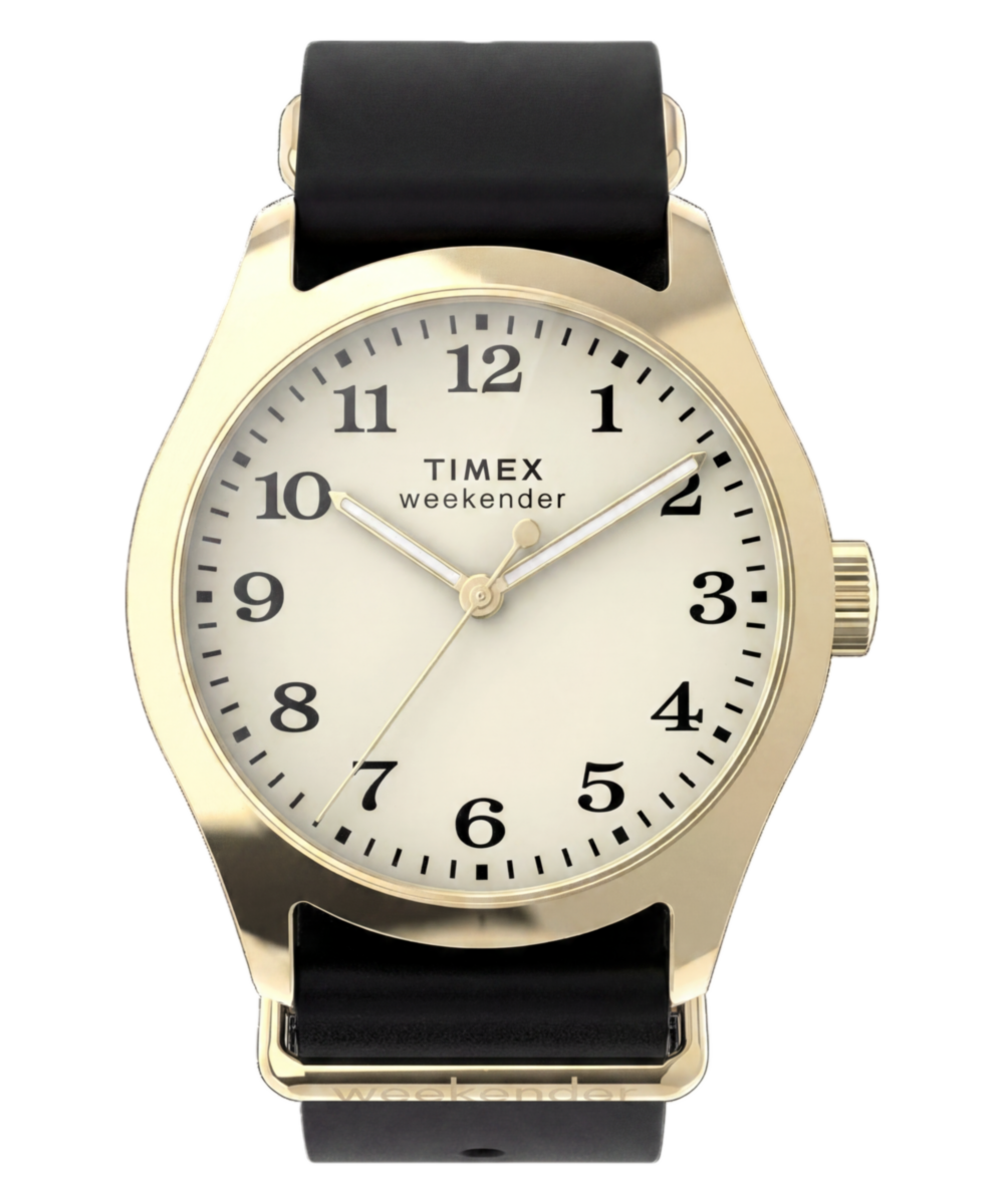 Timex Weekender New England 34mm Leather Strap Watch