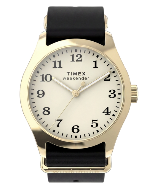 Timex Weekender New England 34mm Leather Strap Watch