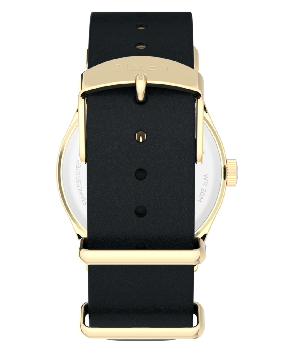 Timex Weekender New England 34mm Leather Strap Watch