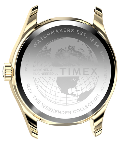 Timex Weekender New England 34mm Leather Strap Watch