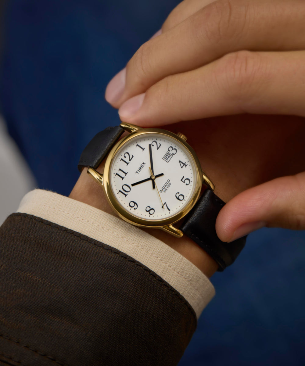 Easy Reader 35mm Leather Strap Watch