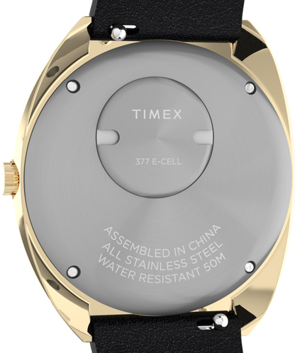 Q Timex 1972 Reissue 39mm Leather Strap Watch
