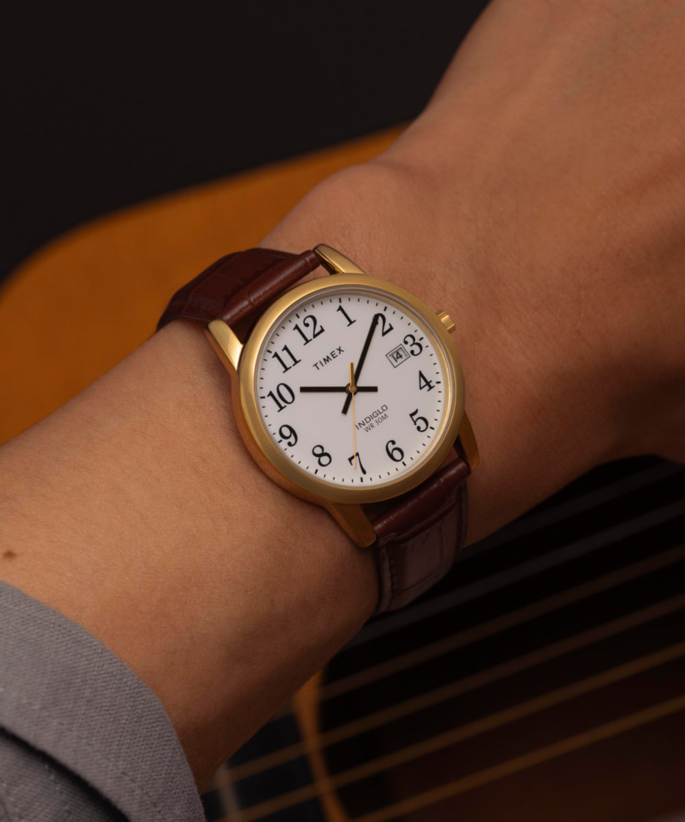 Easy Reader 35mm Leather Strap Watch