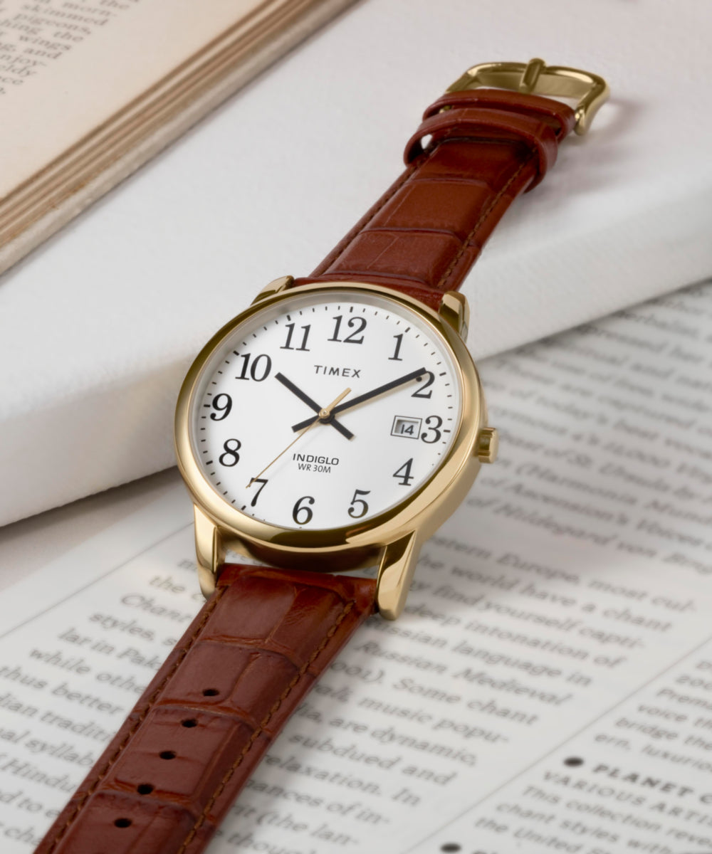 Easy Reader 35mm Leather Strap Watch