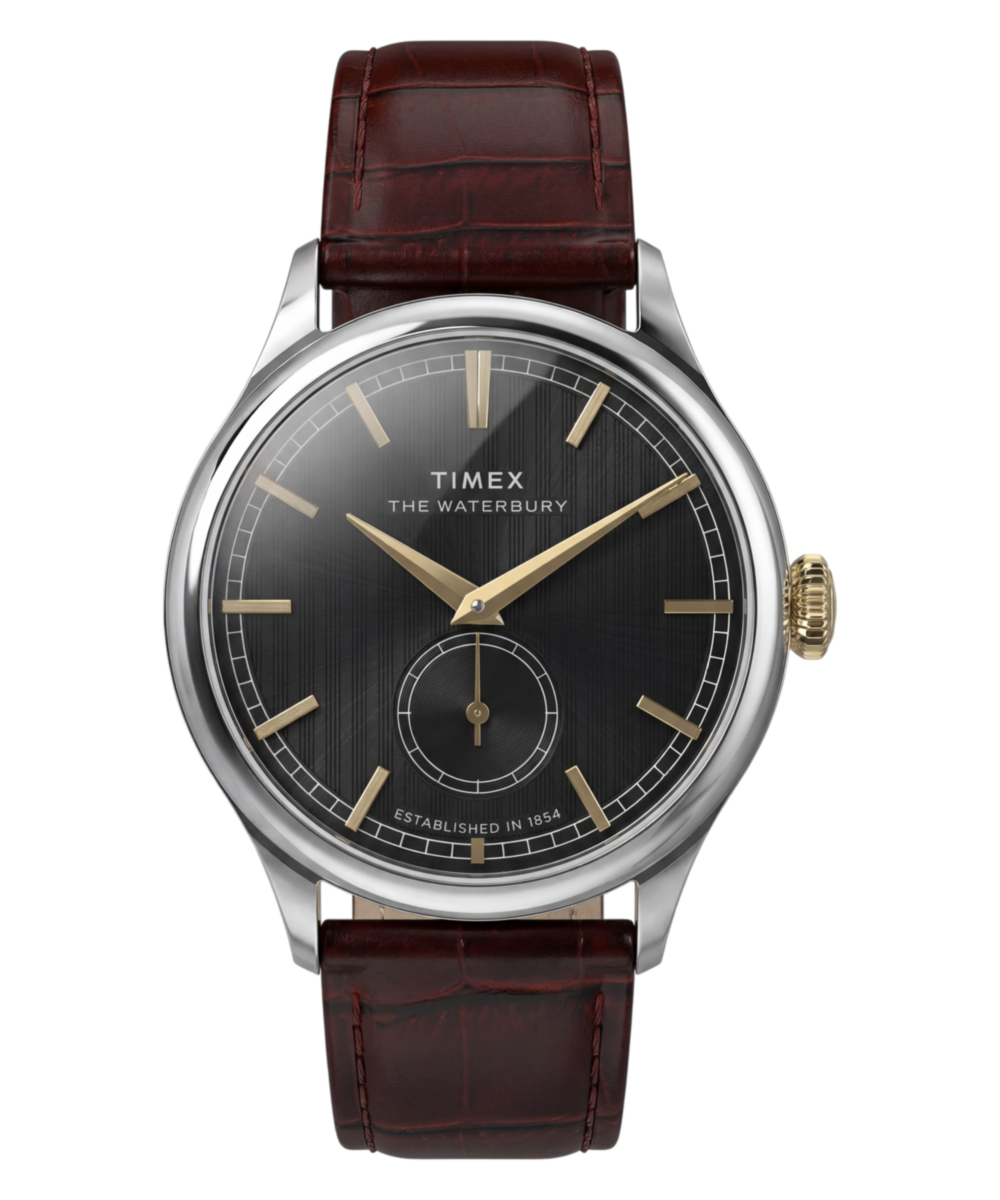Waterbury Classic Sub-Second 39mm Leather Strap Watch