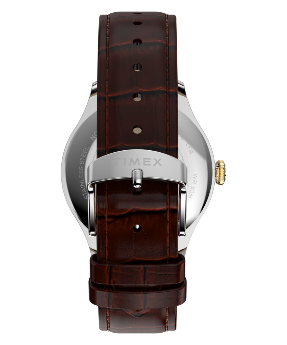 Waterbury Classic Sub-Second 39mm Leather Strap Watch