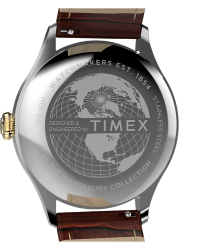 Waterbury Classic Sub-Second 39mm Leather Strap Watch