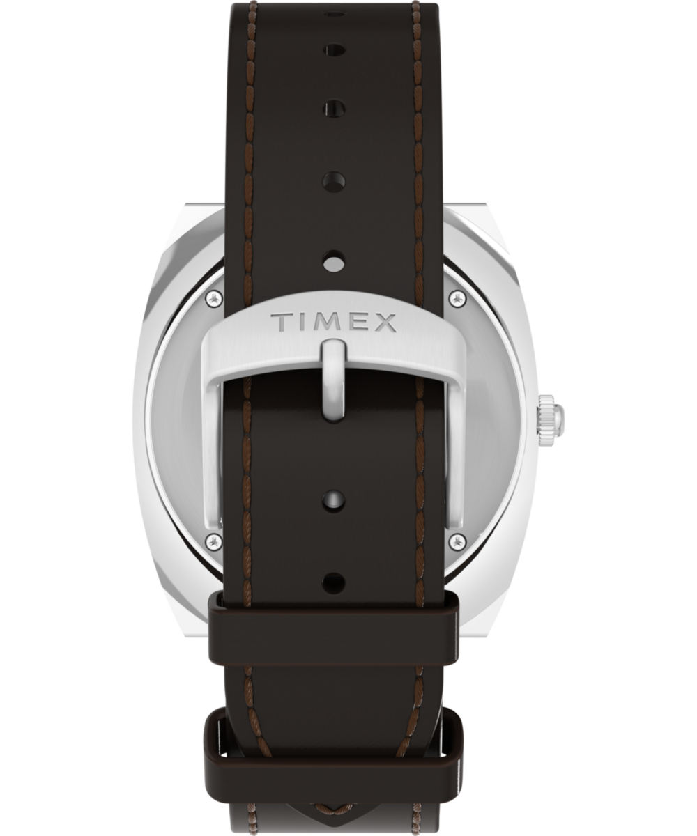 Q Timex 1972 World Time 39mm Leather Strap Watch