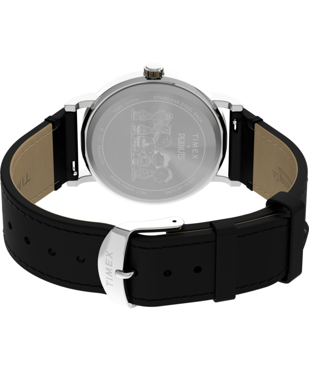 Peanuts x Timex Weekender Snoopy Dancing 38mm Leather Strap Watch