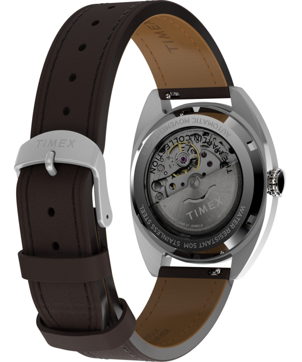 Marlin Draper Automatic 37mm Leather Strap Watch