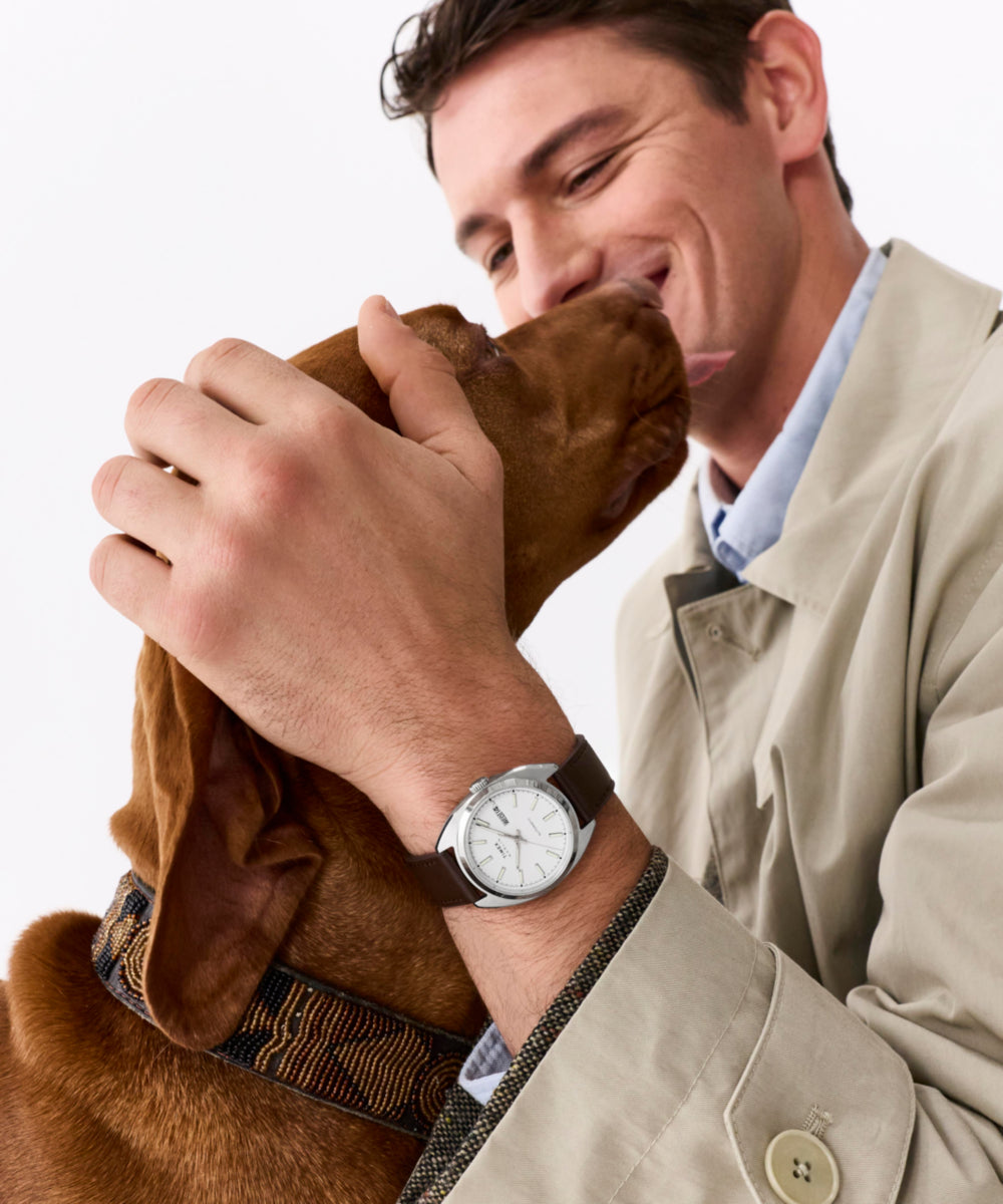 Marlin Draper Automatic 37mm Leather Strap Watch
