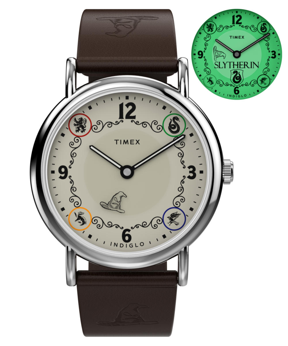 Harry Potter x Timex Weekender Slytherin House 38mm Leather Strap Watc