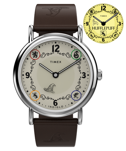 Harry Potter x Timex Weekender Hufflepuff House 38mm Leather Strap Wat