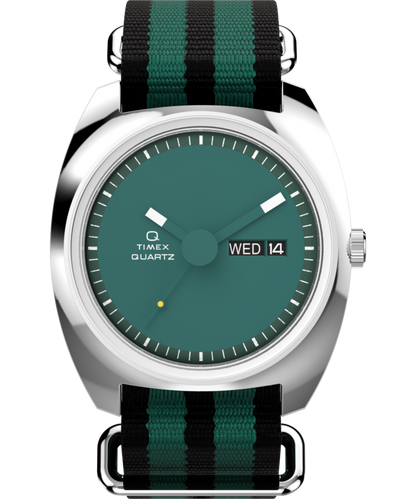 Q Timex 1975 Enigma 37mm Fabric Strap Watch