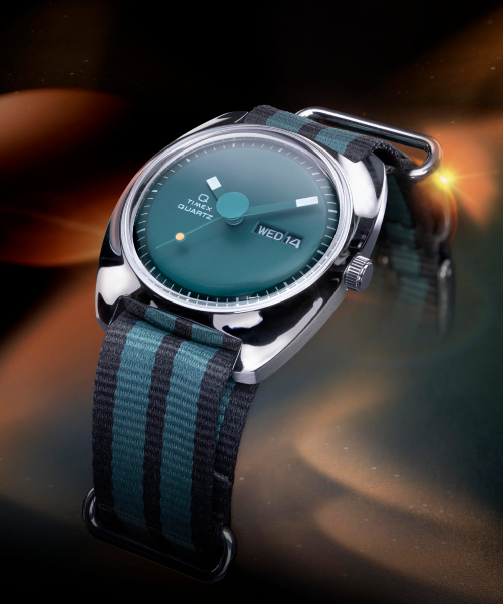 Q Timex 1975 Enigma 37mm Fabric Strap Watch